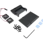 Case de Aluminio con Ventilador Dual Raspberry Pi 4
