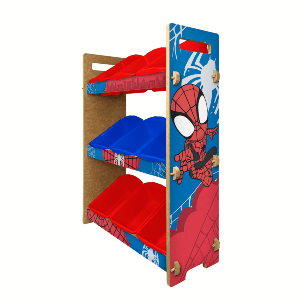 Juguetero Organizador Infantil de Juguetes, Estantería con 9 Compartimentos, Coloridos Diseños, Mueble Almacenamiento para Juguetes Habitación Niños