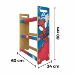 Juguetero Organizador Infantil de Juguetes, Estantería con 9 Compartimentos, Coloridos Diseños, Mueble Almacenamiento para Juguetes Habitación Niños - Imagen 6